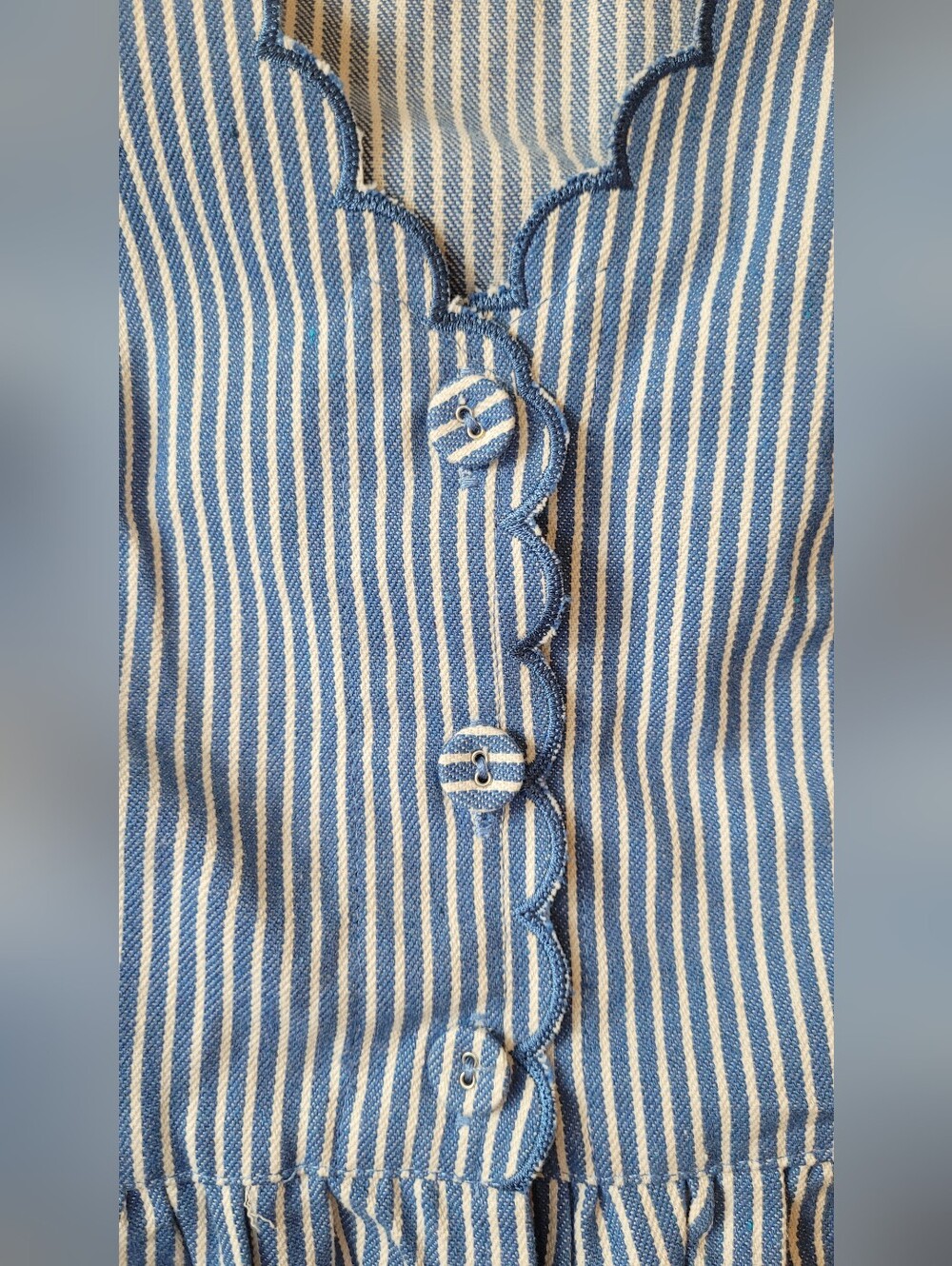 Klesis Embroidered Striped Peplum Vest & Shorts Co-Ord Set-Small - Picture 8 of 16